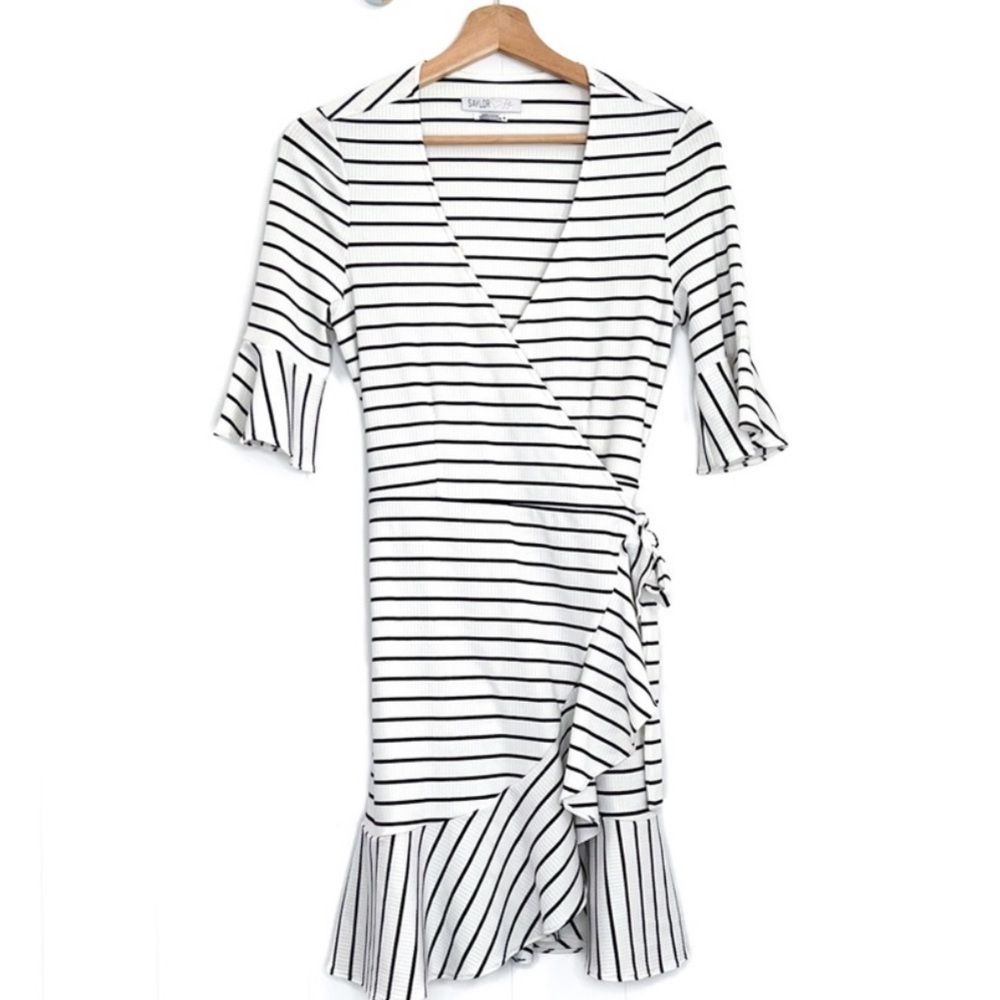 Free People Wrap Striped Wrap Dress